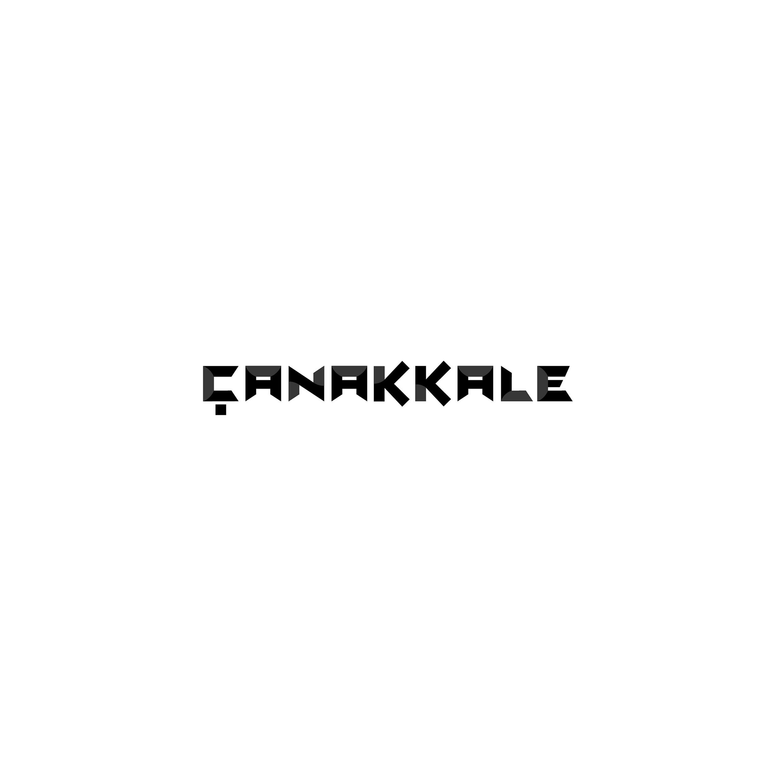 3 Çanakkale Logo - Siyah