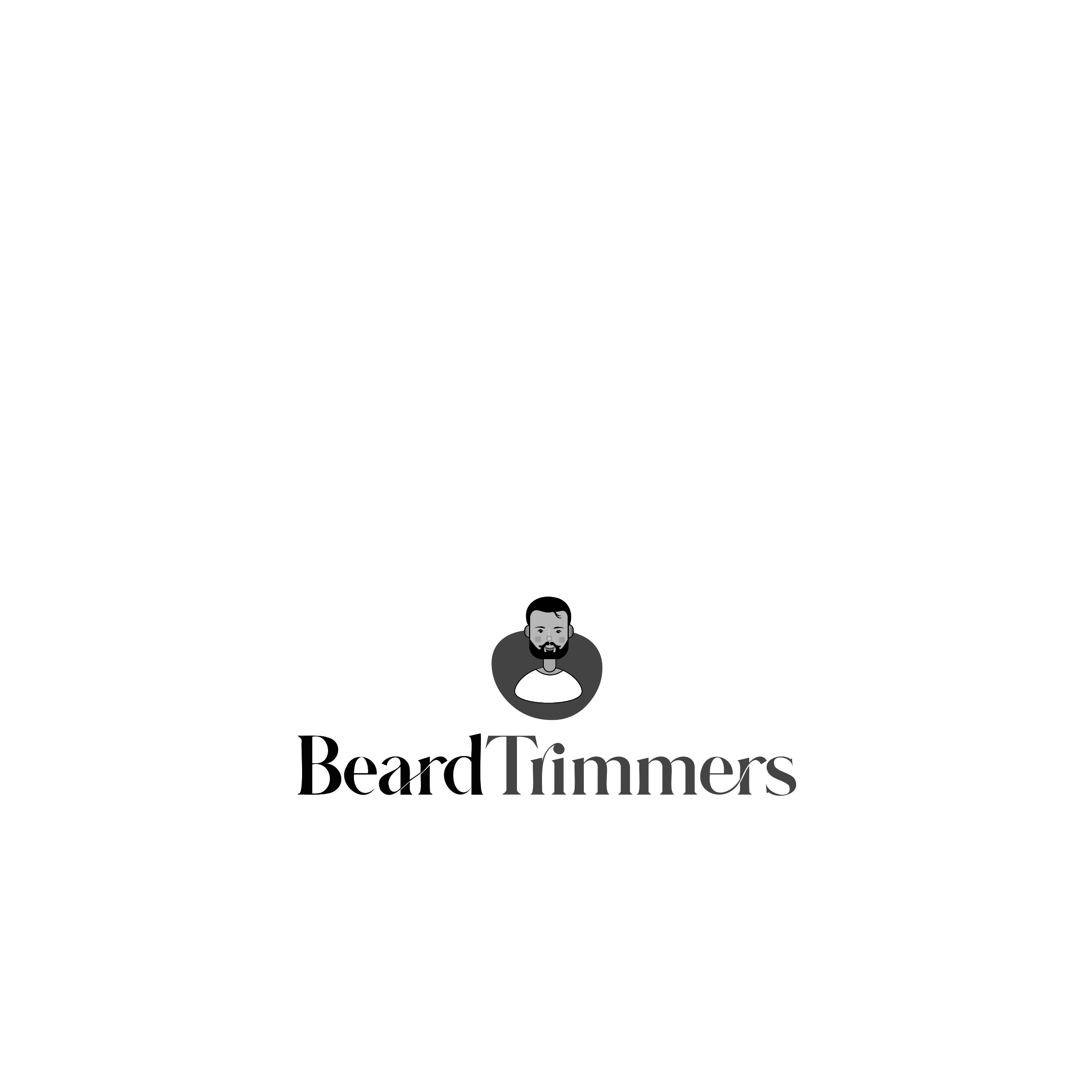 BeardTrimmers Siyah-Beyaz Logo Tasarımı