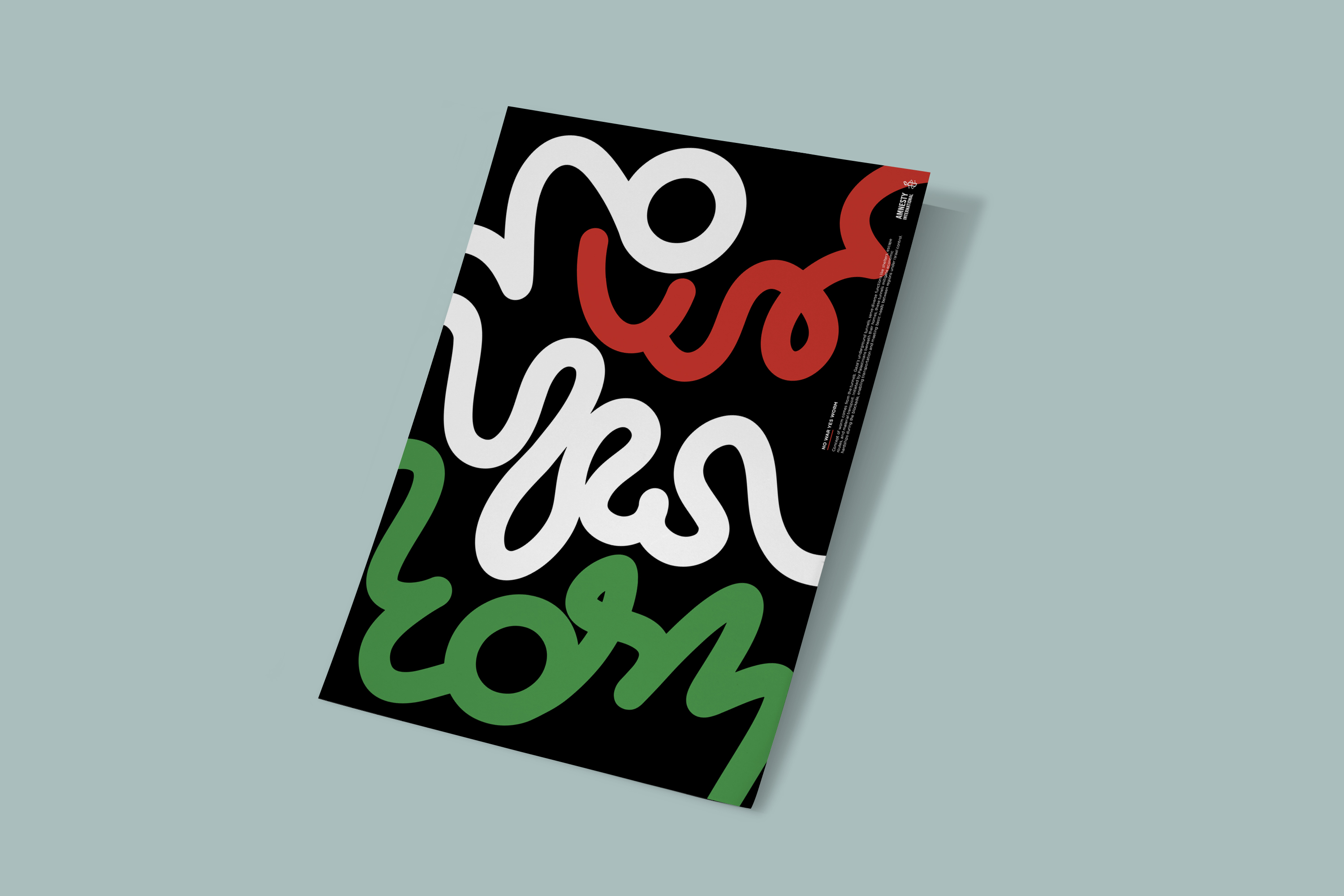 NO WAR YES WORM FILISTIN MOCKUP